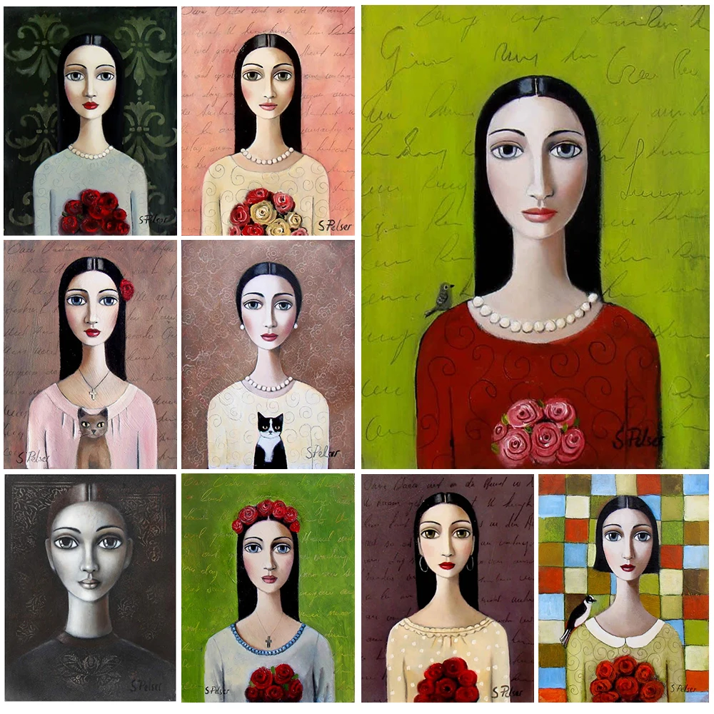 

Винтажный постер с цветами для девочек в скандинавском стиле, плакаты, печатные настенные картины на холсте, настенные картины для гостиной, домашний декор без рамки