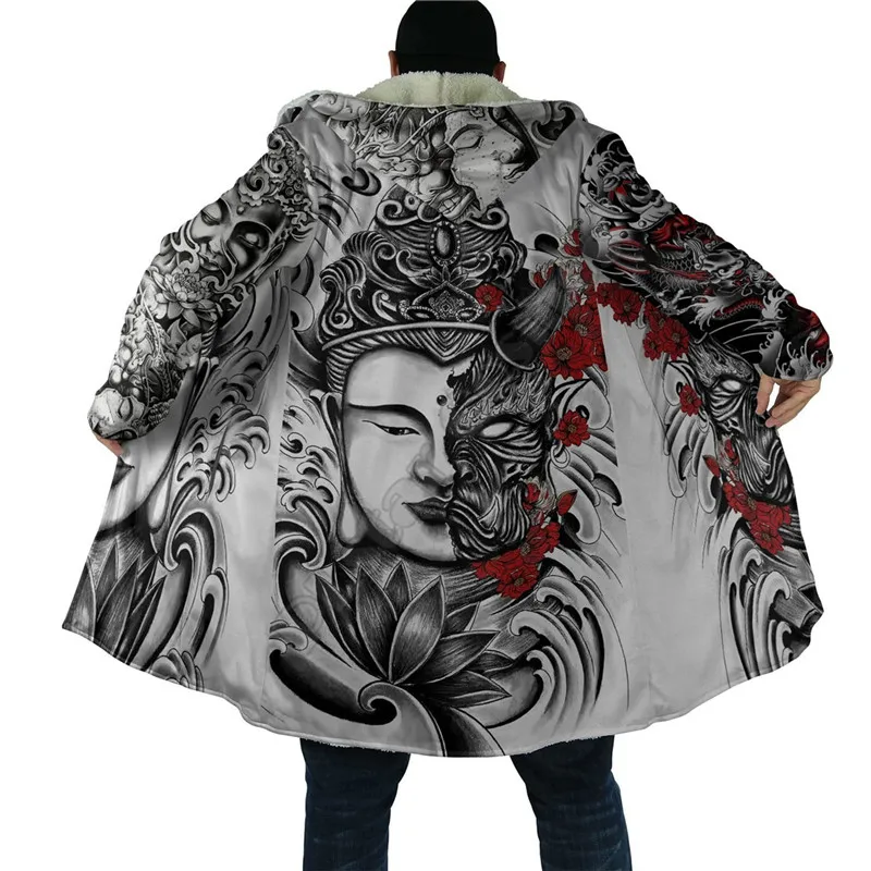 Японский самурайский 3D над планкой толстовка с капюшоном для мужчин и женщин