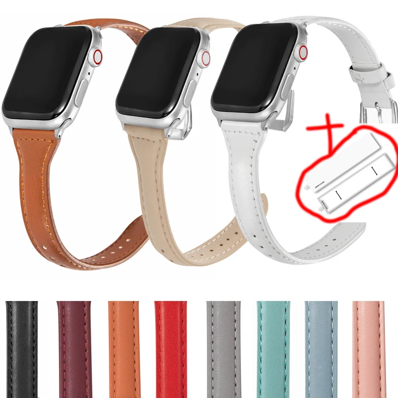 

Коробка и ремешок для Apple Watch Band 40 мм 44 мм 38 мм 42 мм, кожаный женский браслет для часов Apple Watch Series 1 2 3 4 5 6 SE