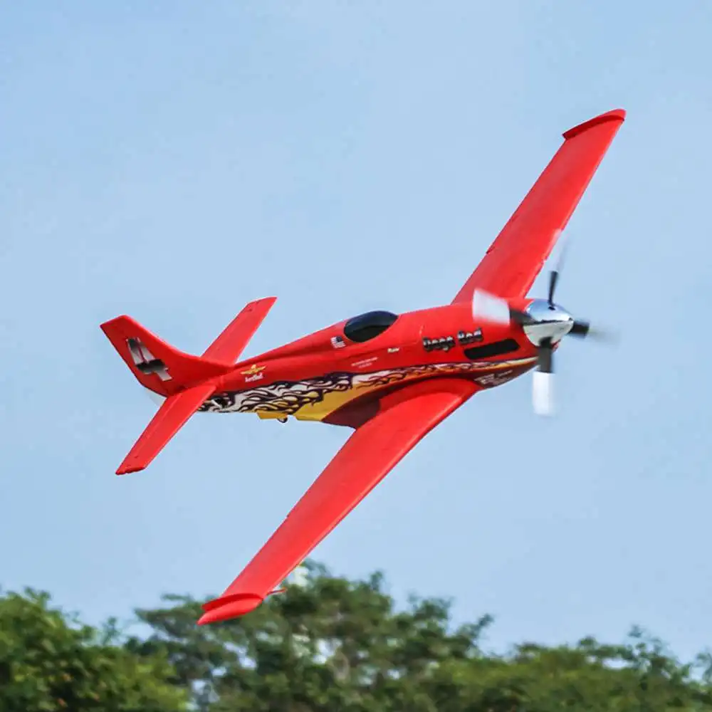 

FMS P51 Dago Red V2 1070mm Wingspan EPO Racer RC Airplane PNP With Reflex Flight Controller System Electric RC Aircraft Drone