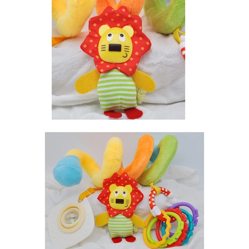 Детские игрушки подвесная спиральная коляска-погремушка милые животные