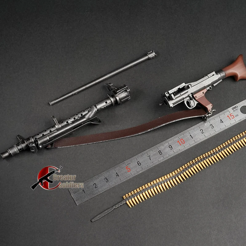 1/6 1:6 MG34 автоматическая сборка винтовки пистолет модель сборки пластиковое оружие для 1/6 солдата военные строительные блоки игрушка для