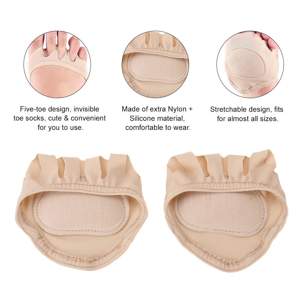 Женские невидимые передние носки с открытой спиной на пятке|Инструмент для ухода