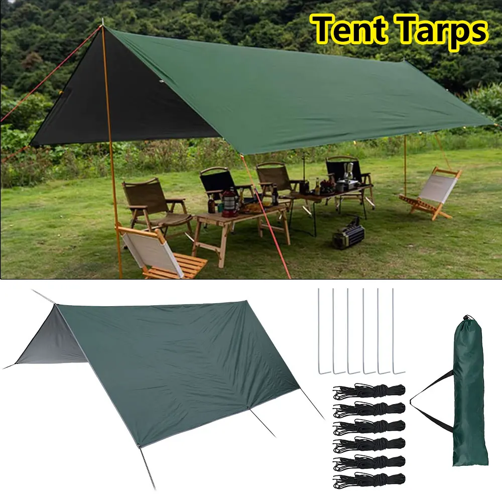 

Multifunctional Tent Tarp Outdoor Awning Lightweight Rain Sun Shade Hammock Anti-UV Picnic Hiking Mat Camping Shelter Summer