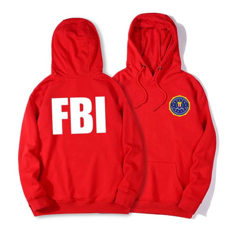 FBI Police Толстовка для мужчин Забавный принт Толстовка Женская флисовая Толстовка пуловер Хлопок С Капюшоном Зимняя теплая одежда косплей