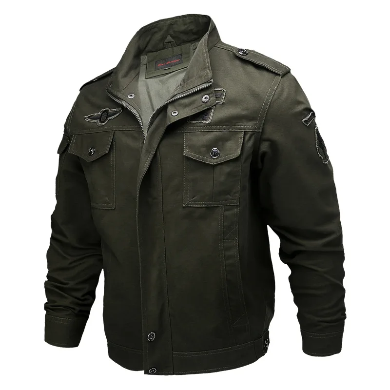 Men's Military Jacket Fashion Armed Style Chalecos Para Hombre Outdoor Sports Cotton Aviator Jacket Men's Military Jacket 6XL