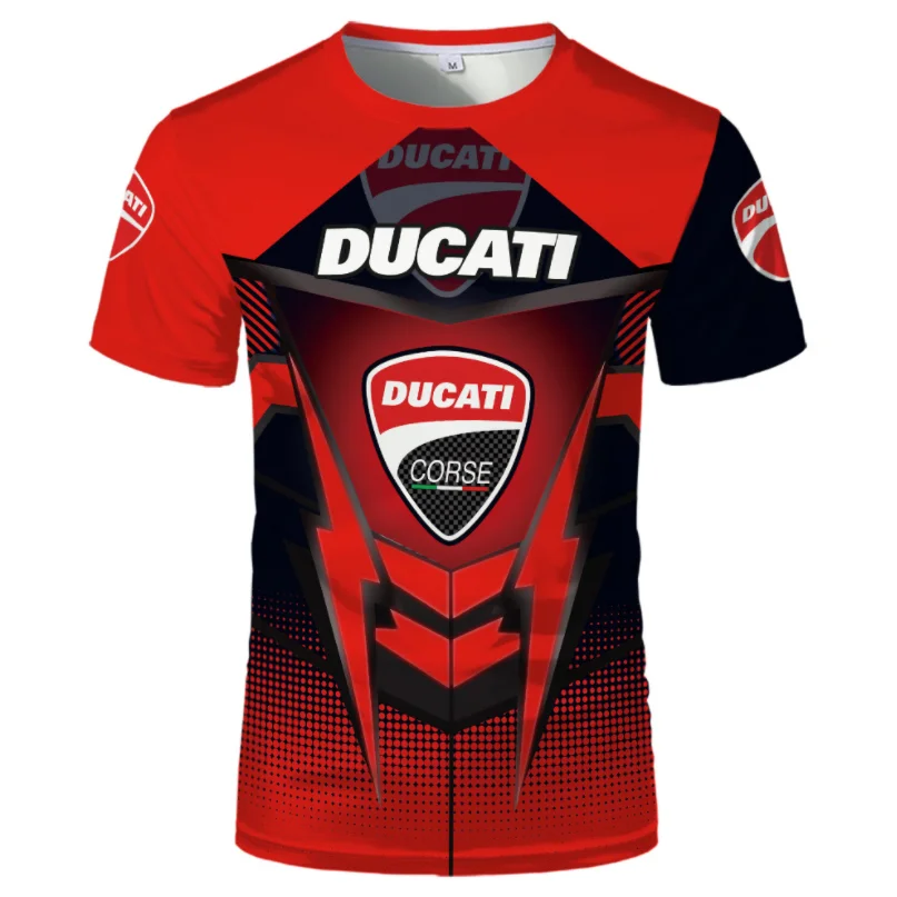 

Latest Ducati Logo T-shirt 3D Printing Sports T-shirt Top High-quality Summer Men's Oversized Sportswear Motorcycle T-shirt2021