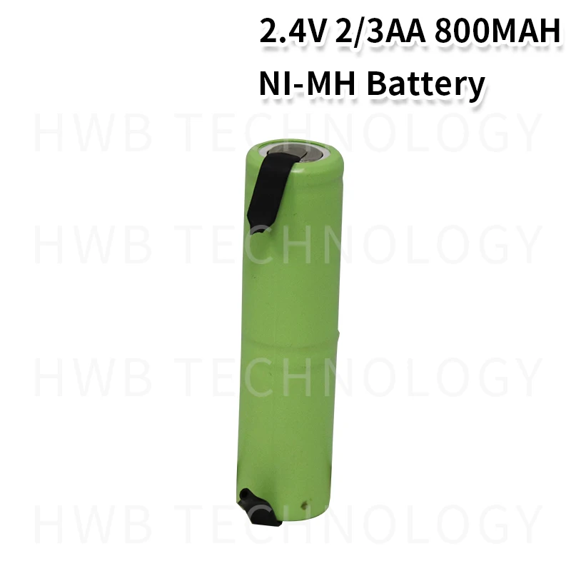 1 шт./лот ni mh 2/3AA 800 мАч 2 4 в аккумулятор электрическая бритва бесплатная