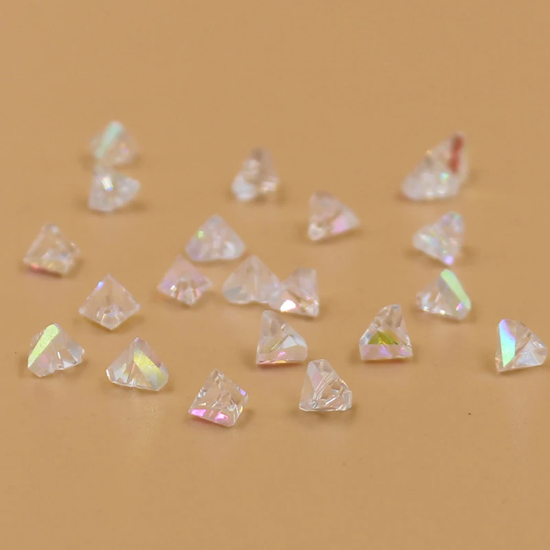 Оптовая продажа 6 мм 100 шт. треугольные бусины из австрийского хрусталя браслет