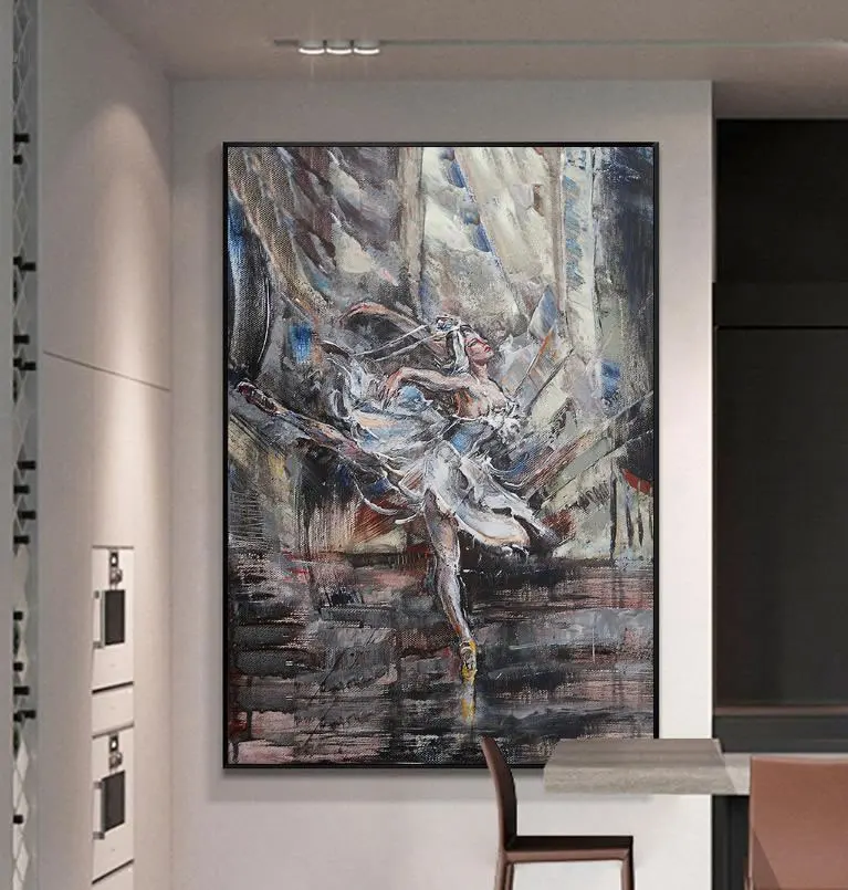 Элегантная женская балерина Настенная картина с принтом украшение для детской