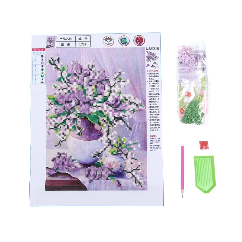 DIY 5D алмазная живопись вышивка цветок крестиком Набор для вышивки (светильник