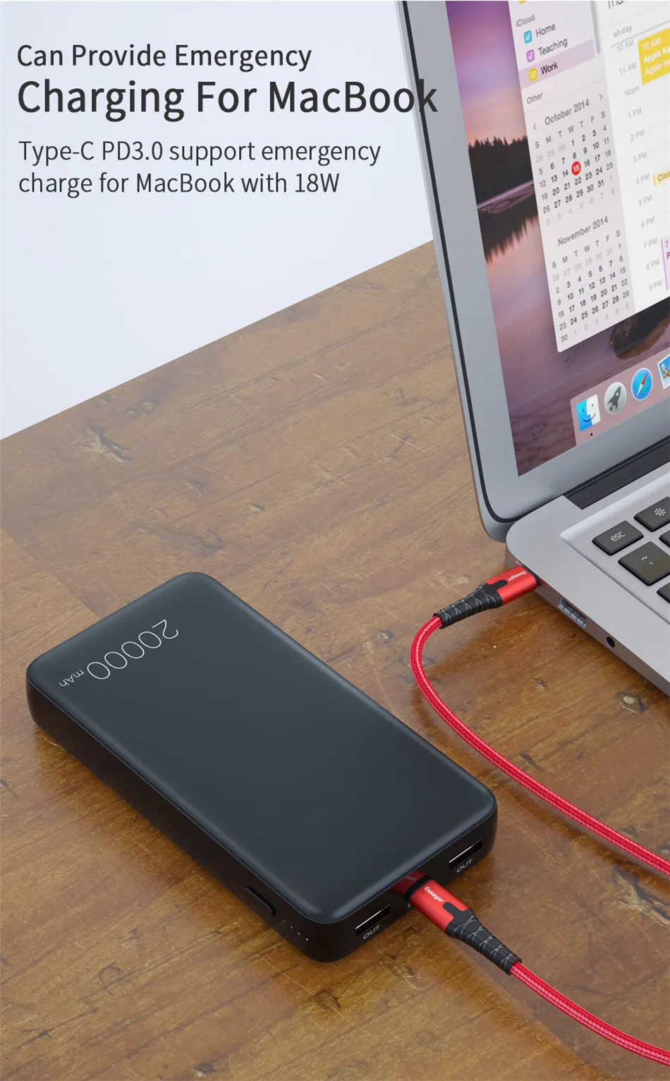 Портативное зарядное устройство Essager 20000 мА/ч для быстрой зарядки 3,0 USB C PD 20000 мА/ч для iPhone 11 Pro Max Xiaomi Mi 9 8