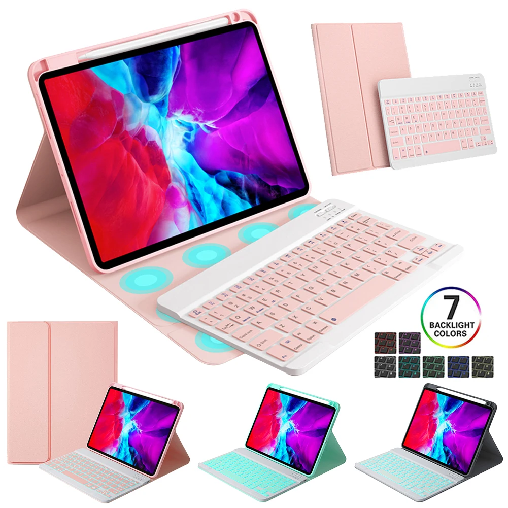 Для iPad Pro 11 2018 1 поколение Беспроводная Bluetooth клавиатура подсветка чехол с