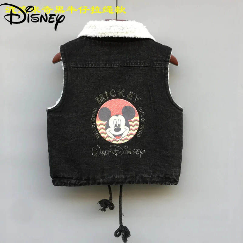 

Disney Marvel Spider-Man Children's Autumn and Winter Warm Vest Boys Plus Cashmere Denim Vest Wear Wool Vest