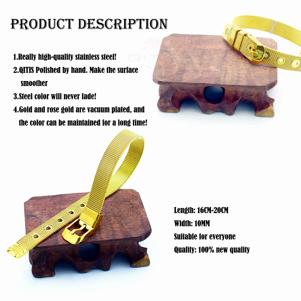 

Fashion Black CZ Zircon Evil Eye Bracelets Stainless Steel Charm Bracelet Bangle Mesh Wristband Jewelry for Women Men