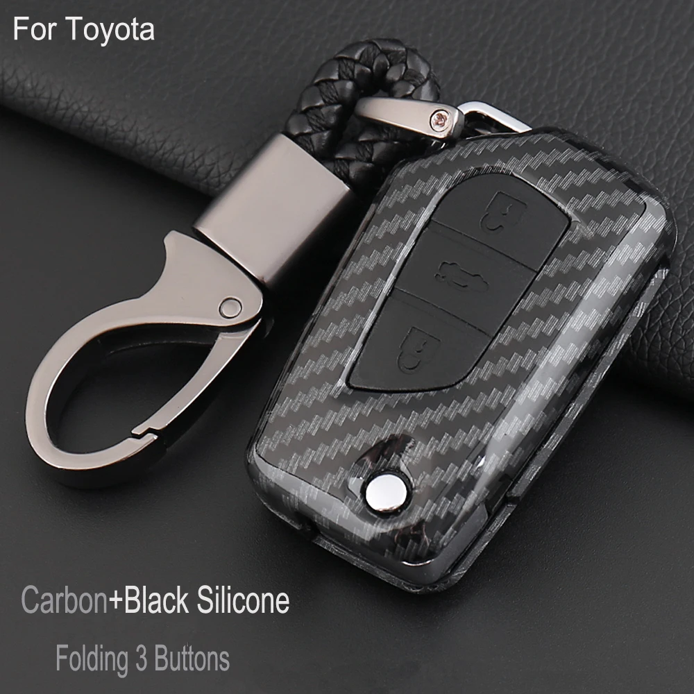 Новинка 3-кнопочный силиконовый + АБС-пластик оболочка автомобильного ключа для