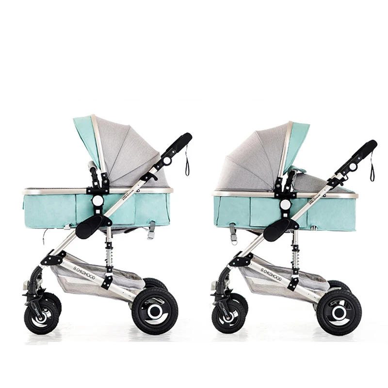 3 in 1 baby stroller Luxury High Landscape baby pram portable baby pushchair multifunctional Newborn Carriage double faced images - 6