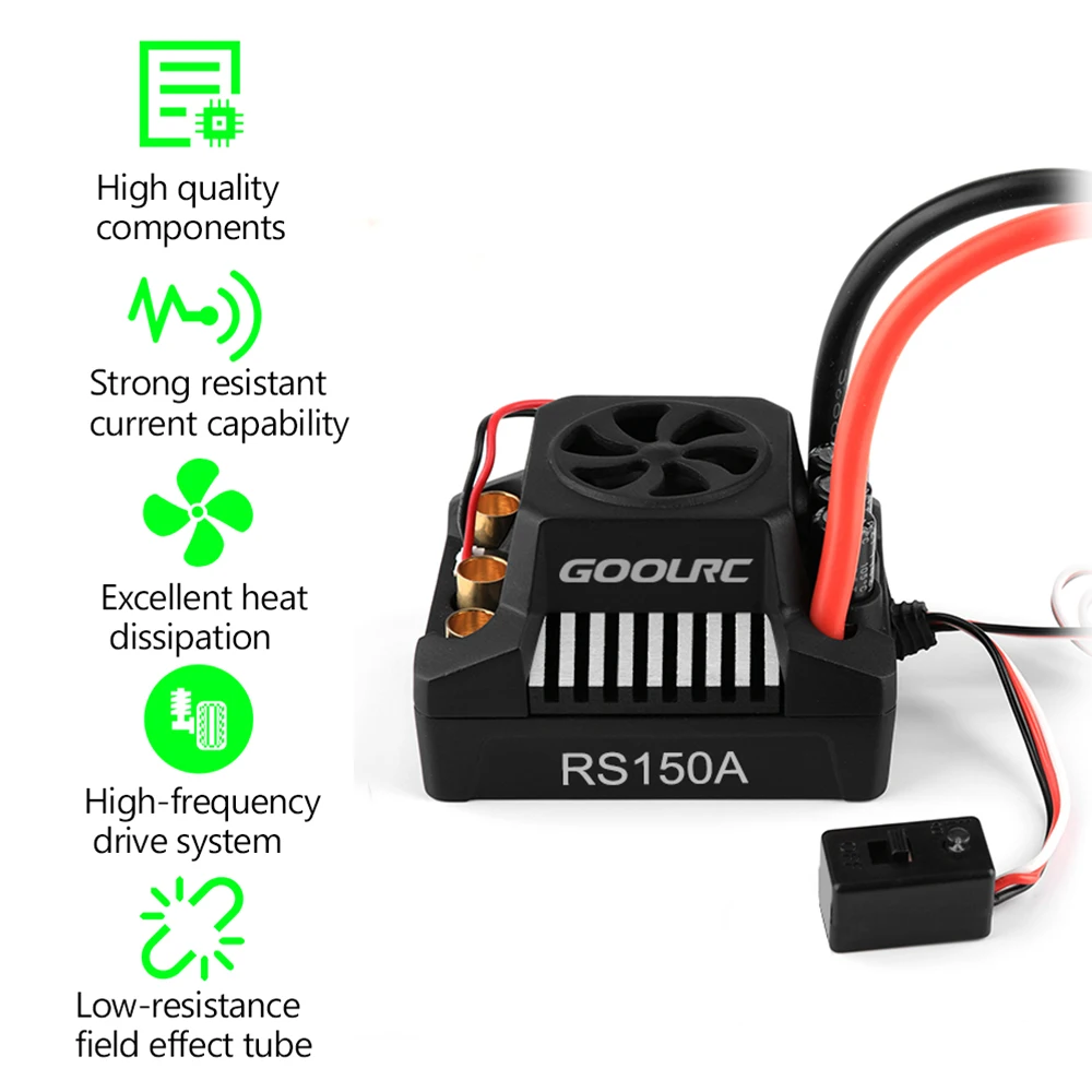 GoolRC 80/120A/150A бесщеточный ESC электрический регулятор скорости 6,0 V/8,4 V/5A BEC для 1/8 1/10 RC грузовика внедорожника RC части