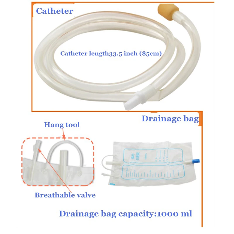 Латексный мочеприемник для мужчин многоразовый силиконовый пожилых людей 1000 мл -