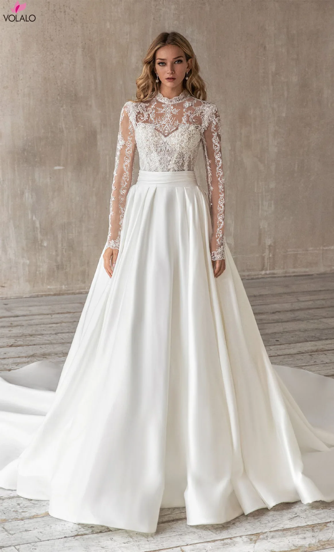 

Women's Lace Long Evening Ball Formal Party Dress