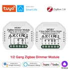 Модуль переключателя света Tuya ZigBee 3,0, 12, голосовой переключатель для Alexa, Google Home, Яндекс, Алиса