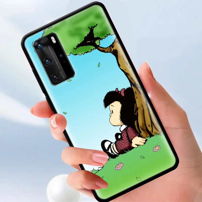 

Hot Sale Mafalda Phone Case For Huawei P30 P20 P40 P10 P Smart 2019 Z Mate 20 10 Lite 40 Pro TPU Cover Soft Shell Coque