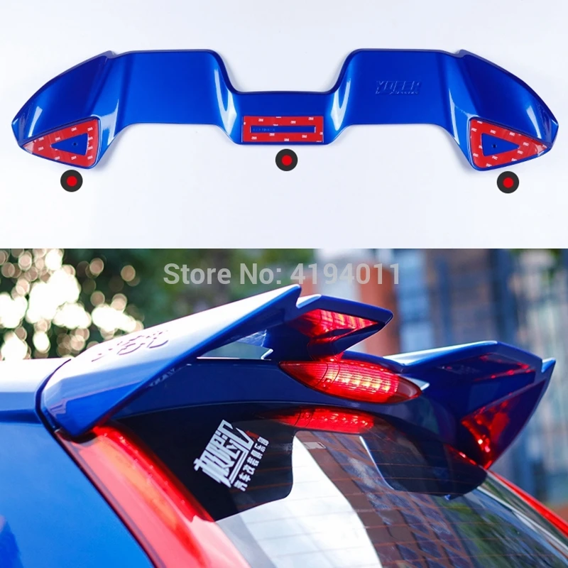 Неокрашенный спойлер из АБС пластика для заднего багажника Honda Fit Jazz 2014 2015 2016 2017 2018