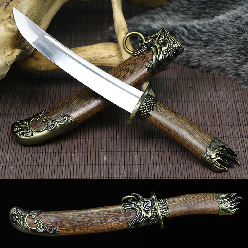 

Made by Band Blade Razor Sharp Battle Ready Cutting Practice1045 Carbon Steel True Knife Kampilan Tanto Carry On The Wais