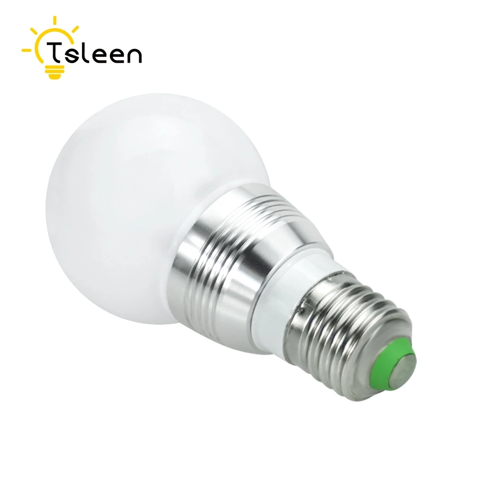 Tsleen E27 E14 RGB светодиодный светильник сценический с регулируемой яркостью 16 цветов