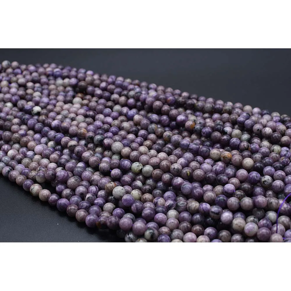

8-10mm AA Natural Smooth Charoite round Stone Beads For DIY necklace bracelet jewelry making 15 "free delivery