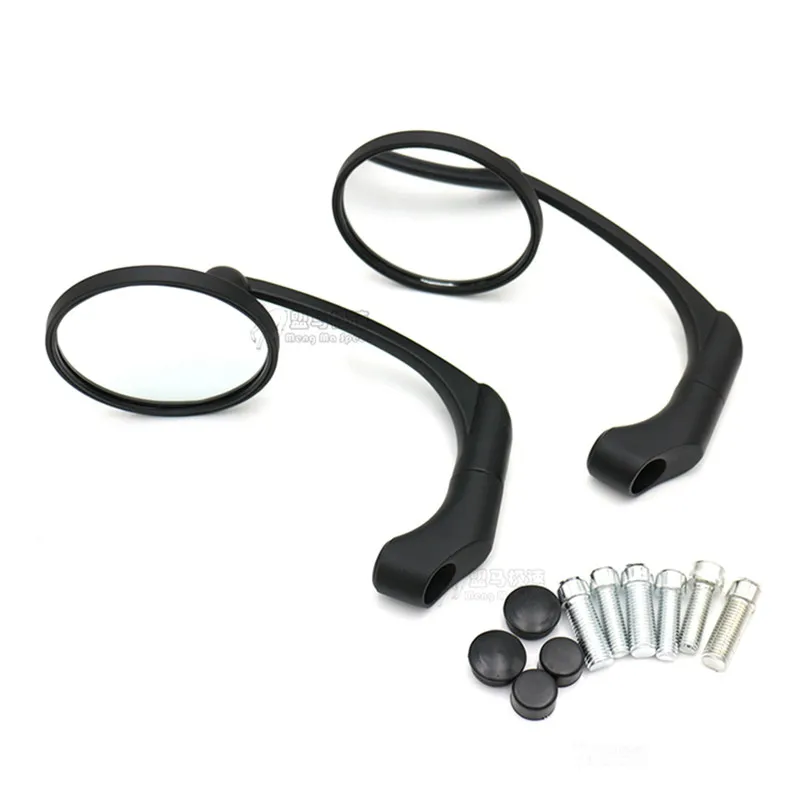 Серебристо-черные боковые зеркала мотоцикла металлические аксессуары для