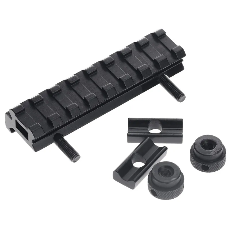 Tactical See-Thru Riser Base Rifle Scope Mount Adapter 8 Slot for 20mm ...