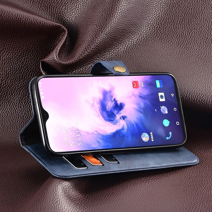 Чехол Кошелек для OnePlus 7 кожаный чехол книжка противоударный Магнитный бампер