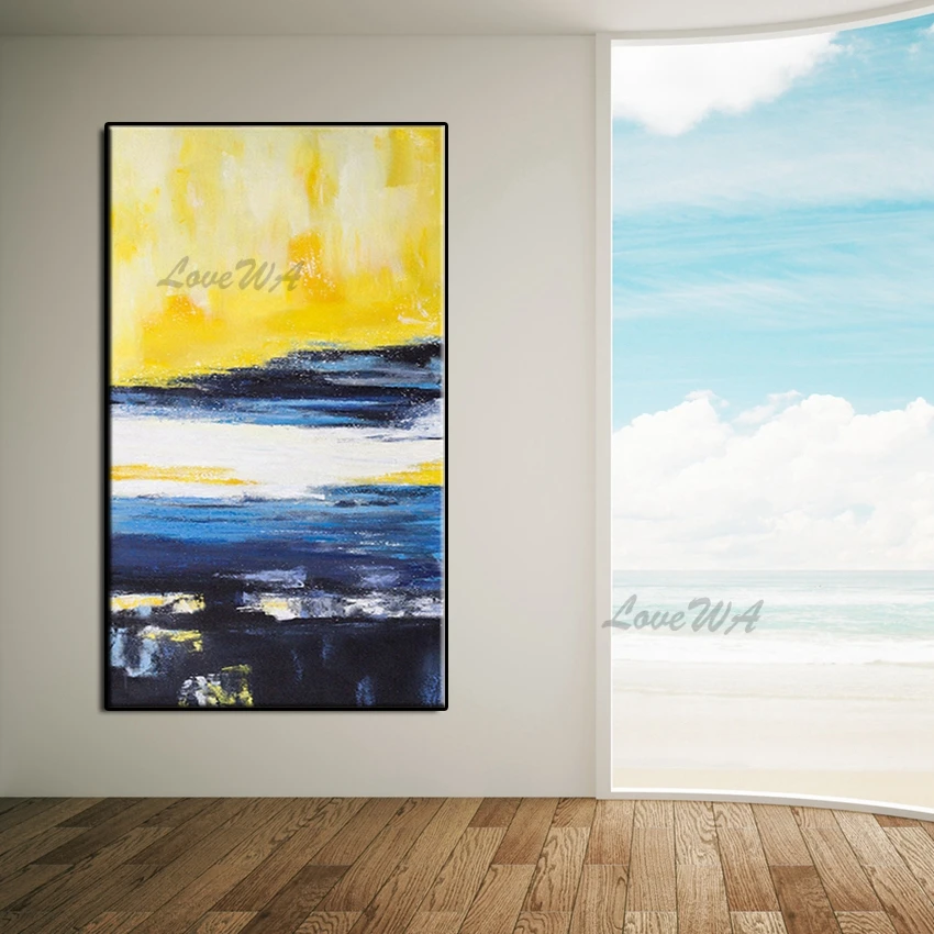 

100% Hand Painted Abstract Light Color Oil Painting Decorative Handmade Canvas Wall Paintings Art Home Goods Wall Art Painting