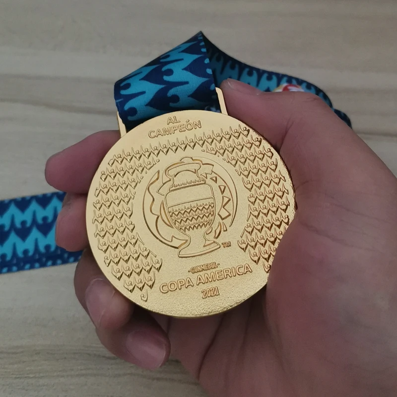 

The 2021 Copa America Medal Champions Souvenir 2014 2018 World Cup Replica Medals 2016 2020 European Cup Medals Fan Souvenirs