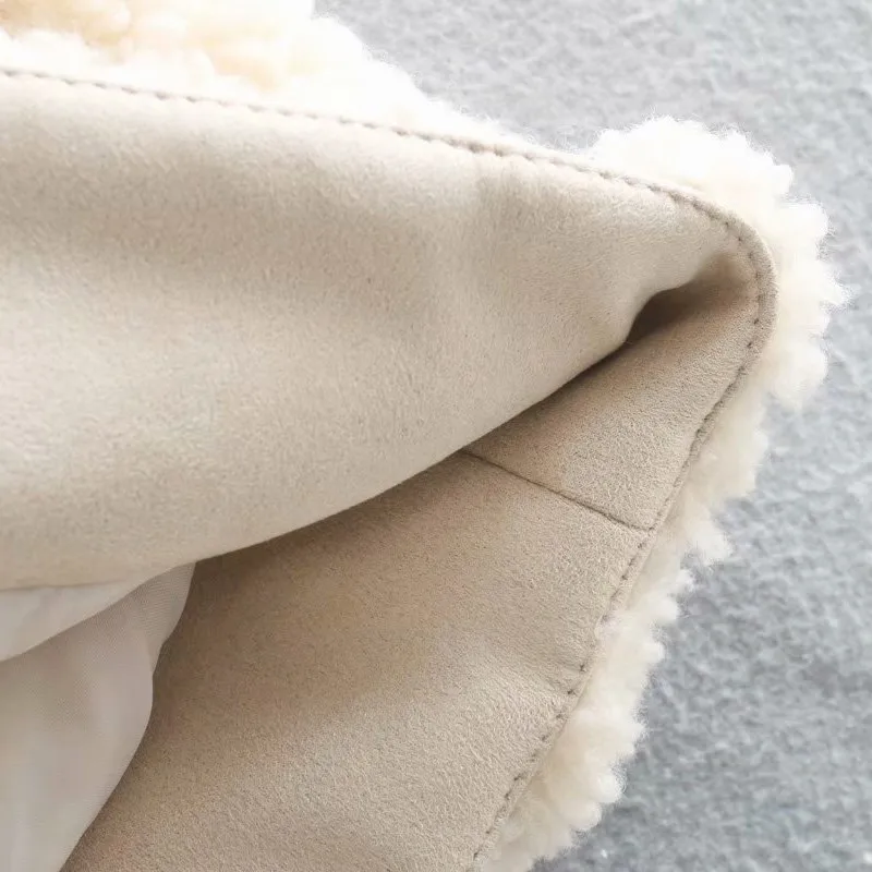 

Artsnie Winter Warm Teddy Coats Women Turn Down Collar Long Sleeve Zipper Coats Female Streetwear Thick Fleece Coats Chaqueta