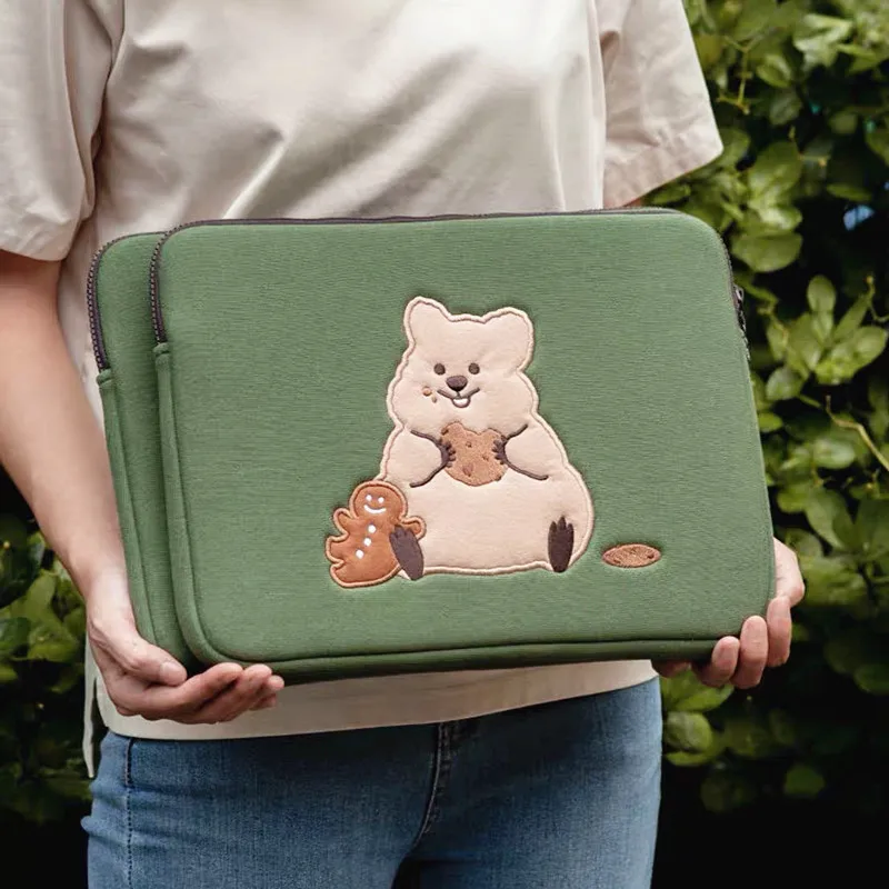 

13 inch Thick Mac Tablet Case Cute Bear Girl 11inch iPad Air Sleeve Liner Bag Laptop Storage Pouch for iPad Air 4 10.5 inch Ins