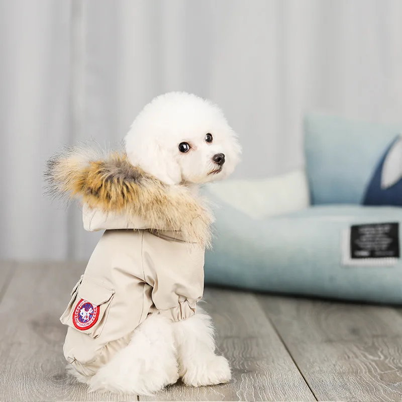 

Fashion Dog Jacket Snowsuit Winter Warm Clothing for Small Dogs Sweater Puppy Schnauzer Bulldog Hoodie Coat Dropshipping