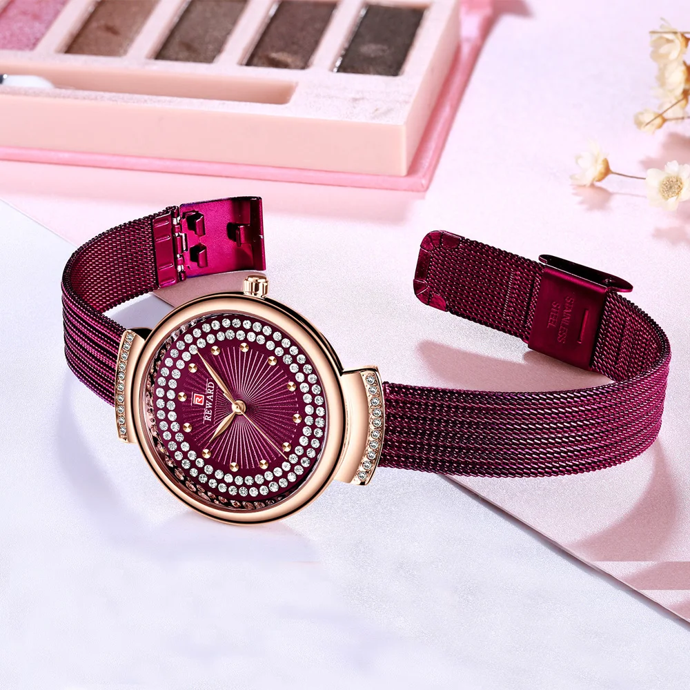 Женские кварцевые наручные часы с ремешком из нержавеющей стали | Наручные