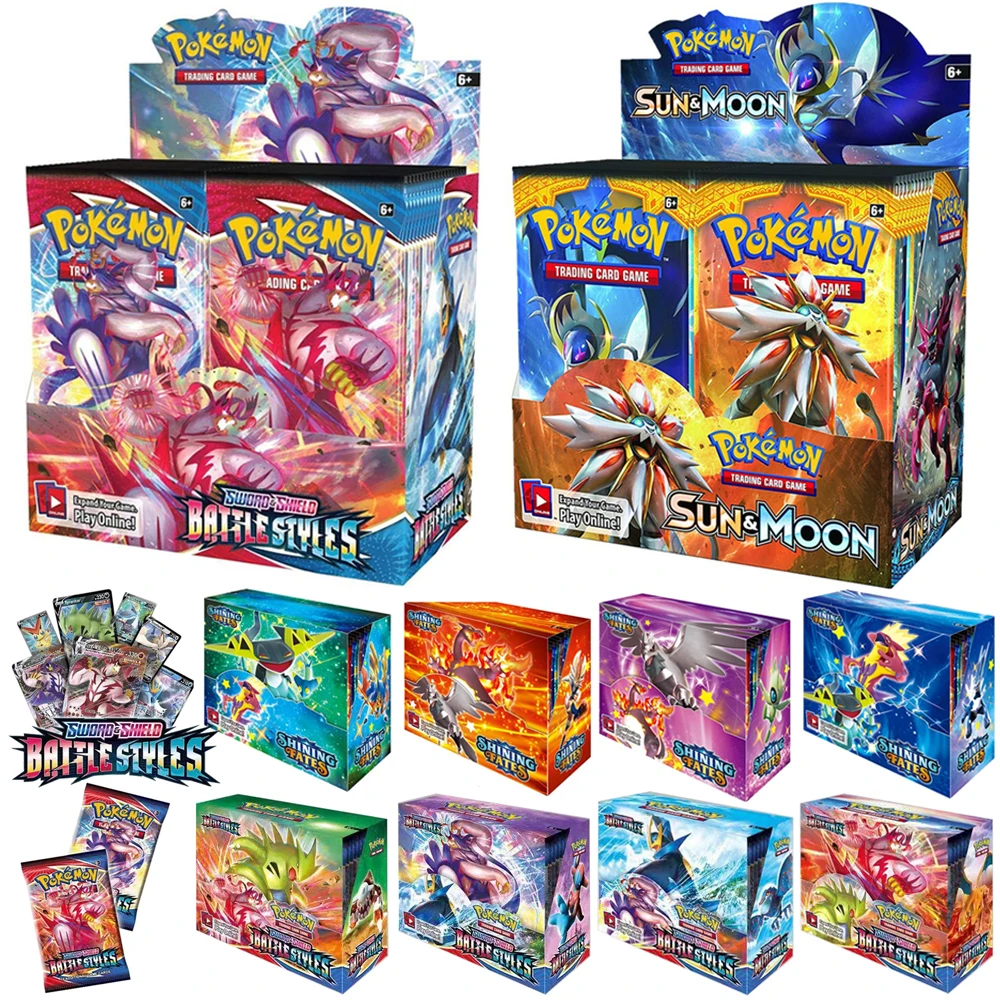 2021 новейшие французские карты покемона 360 шт. Покемон TCG: меч и щит Dark Ablaze Booster Box