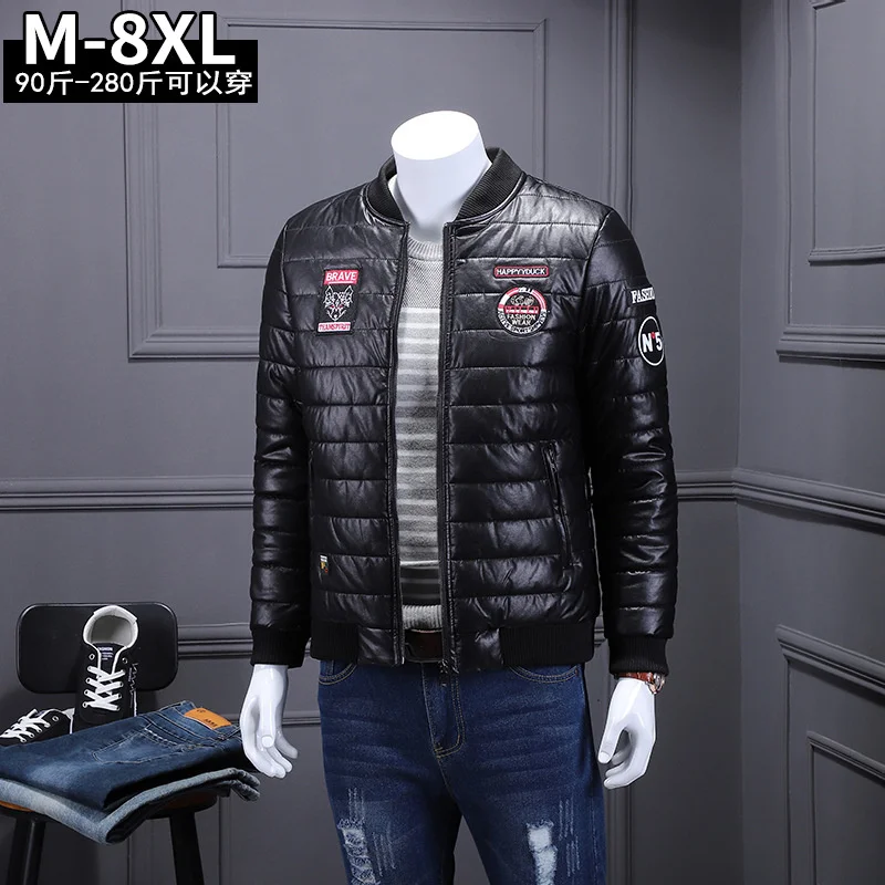 

Cotton padded jacket men's winter fattening plus size cotton padded jacket winter jacket young fat thickened fashion