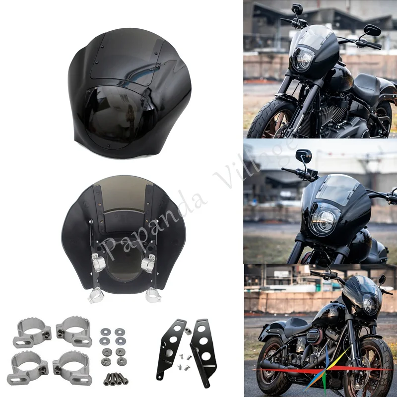 Обтекатель в клубном стиле с кронштейном для крепления на четверть вилки 42 мм-49