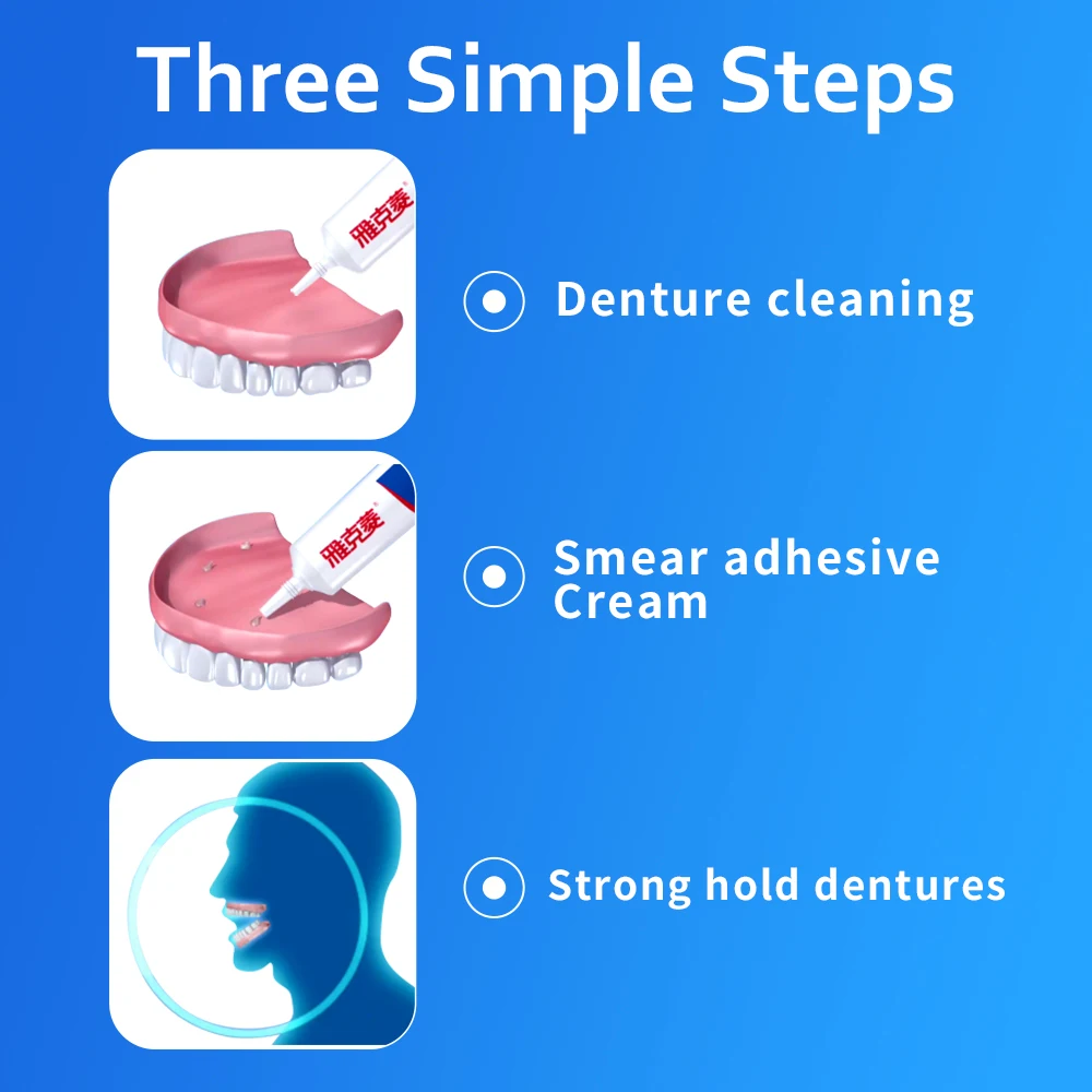 Y-Kelin клейкий крем для зубных протезов 120 грамм (40 г * 3 упаковки) сильный