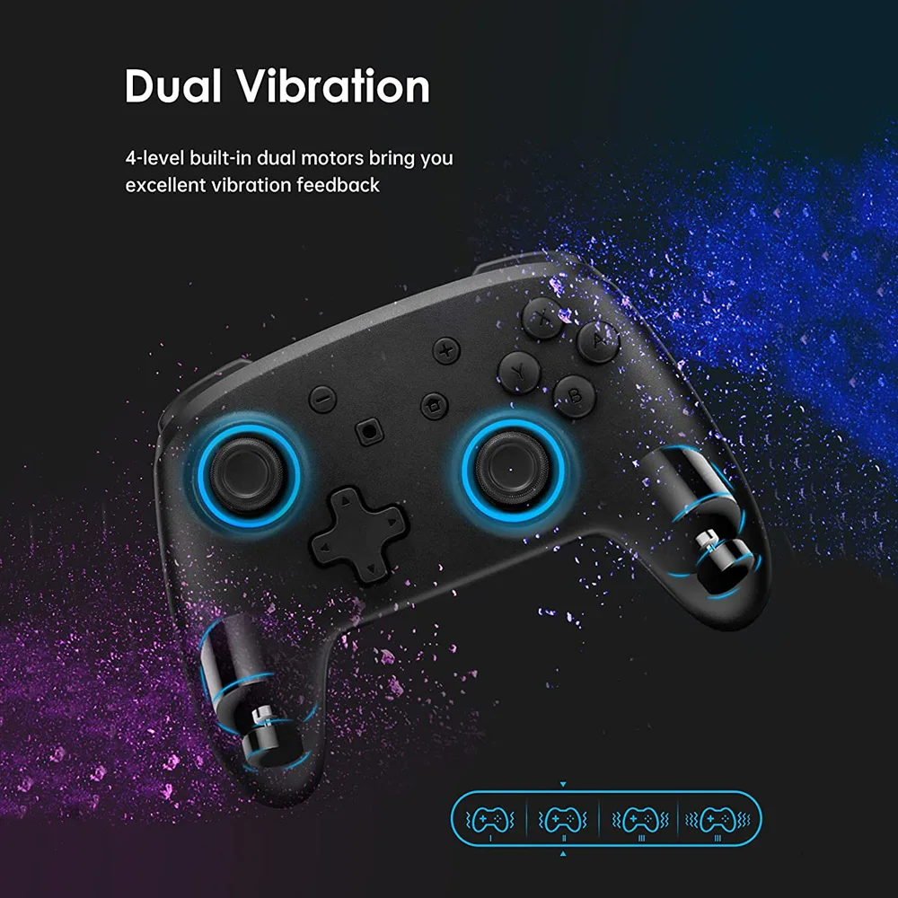 Беспроводной Bluetooth-джойстик для Nintendo Switch Pro контроллер геймпада Turbo RGB LED дышащий NS