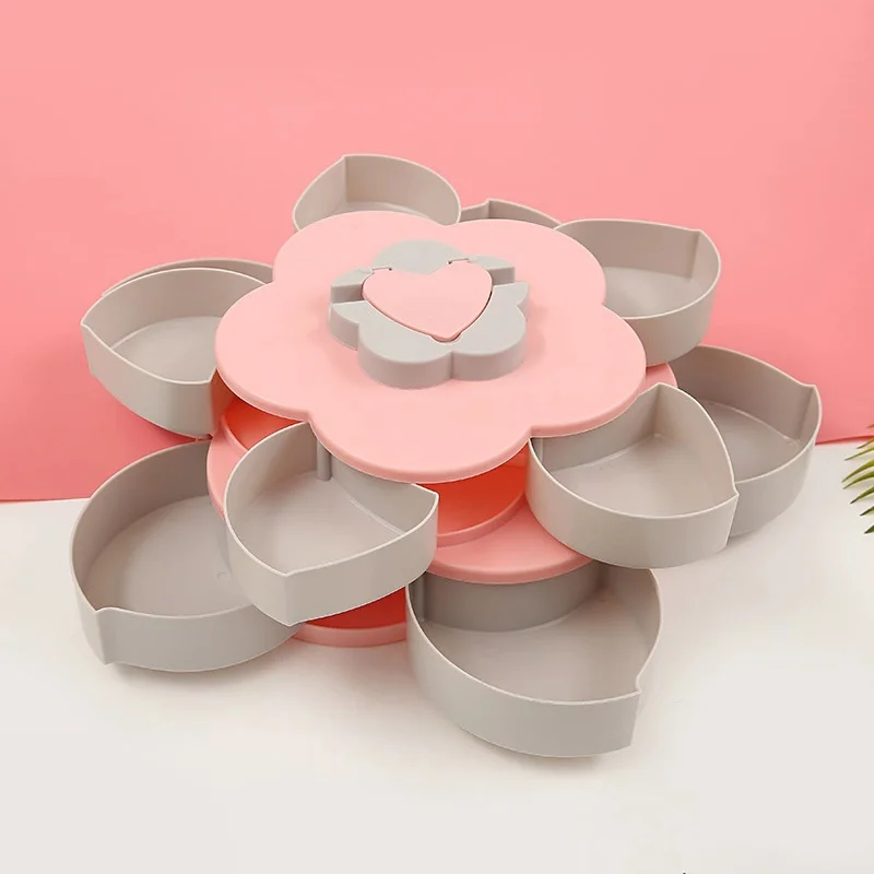 Коробка для закусок с цветами коробка сухих фруктов конфет пластиковая