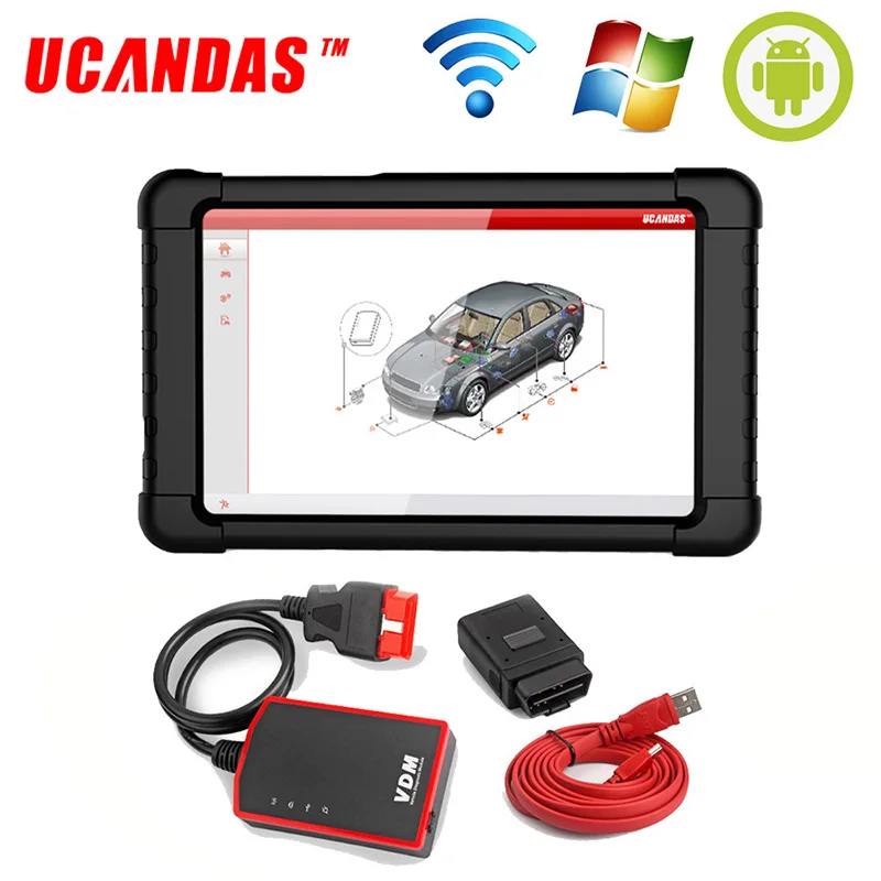 UCANDAS VDM V4.8 OBD2 автомобильный диагностический инструмент полная система OBDII WIFI