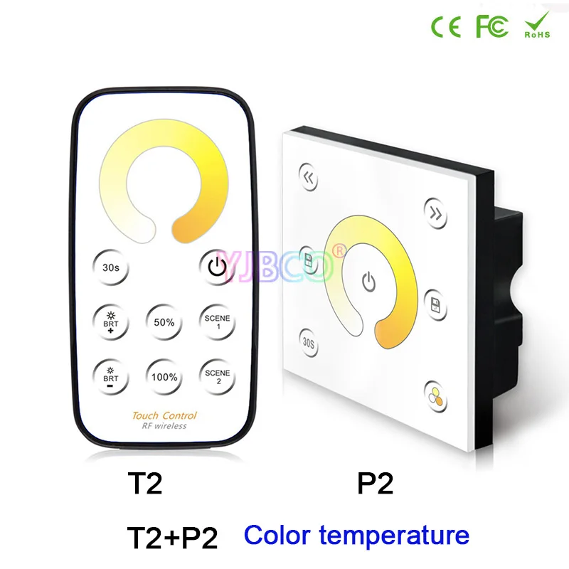 DC12V 24V Bincolor RF беспроводной пульт дистанционного управления T1/T2/T3/T4 dimming/CCT/RGB/RGBW