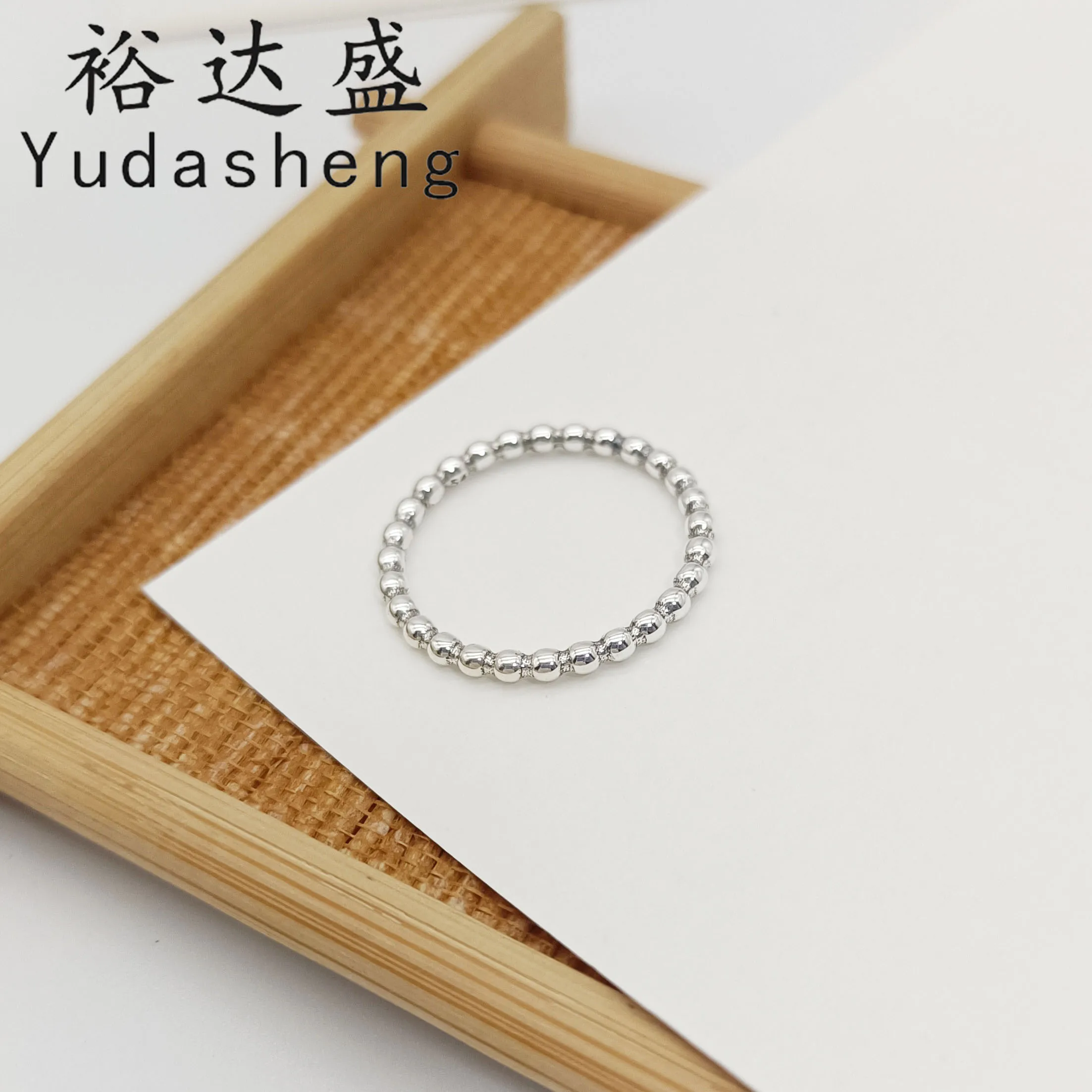 

925 Sterling Silver Round Bead Ring Suitable for Valentine's Day Wedding Anniversary Jewelry High Quality Factory Direct Sales