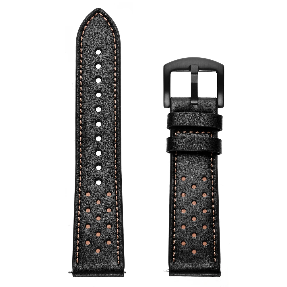 

Кожаный ремешок pulseira для Amazfit Bip / GTR 47 мм 42 мм/Amazfit Pace Stratos 2 3 Correa для Huami Amazfit GTS