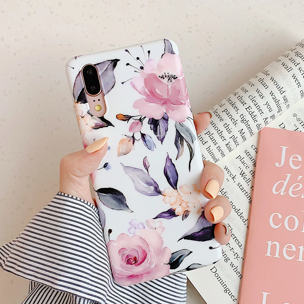 d LOVECOM винтажный цветок банановый лист чехол для телефона для huawei mate 30 Lite P20 P30 mate 20 Pro Lite мягкая IMD задняя крышка на весь корпус - Цвет: d